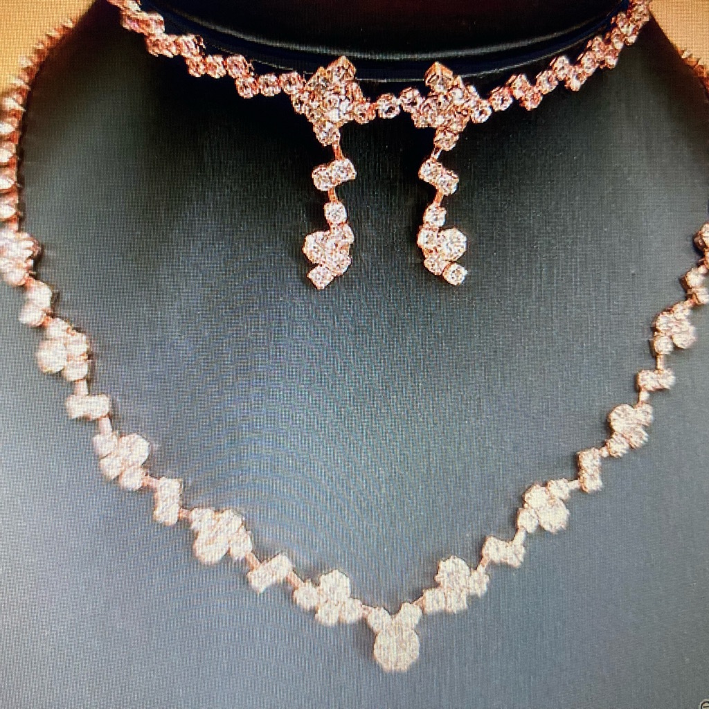 Antian Accessories Gold Rhinestone Jewelry Set